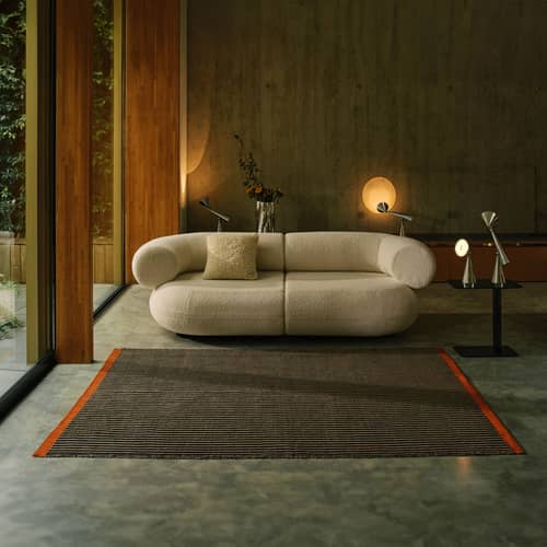 Tapis Line noir / 200 x 300 cm - Tom Dixon - 200 x 300 cm - Mélange de jute naturel