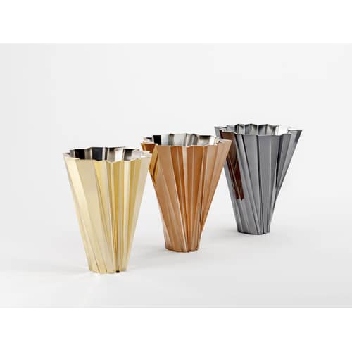 Vase Shanghai plastique or / Métallisé - Mario Bellini, 2012 - Kartell - Or - PMMA