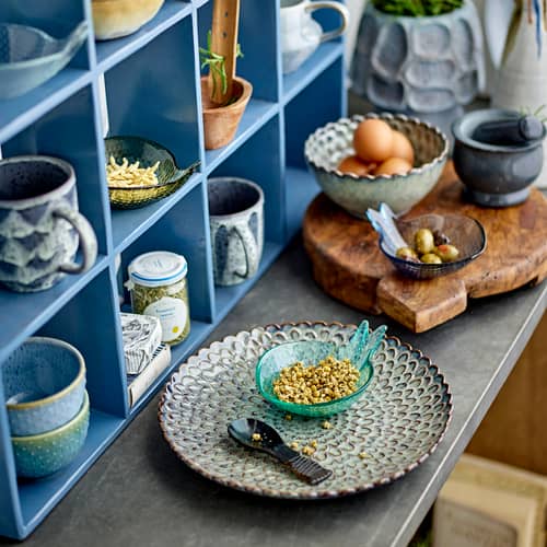 Etagère murale Bekka bois bleu / 70 x 70 x P 10 cm - Bloomingville - Bleu - Bois de récupération