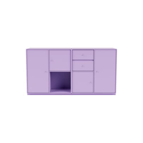 Anrichte Couple holz violett / B 139.2 x T 38 x H 72,6 cm - MONTANA - Iris 164 - lackierte Holzfaserplatte