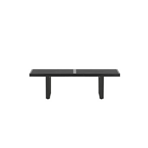 Bank Nelson Bench holz schwarz / L 122 cm - By George Nelson, 1946 - Vitra - Schwarz - Lackierte Esche, massiv