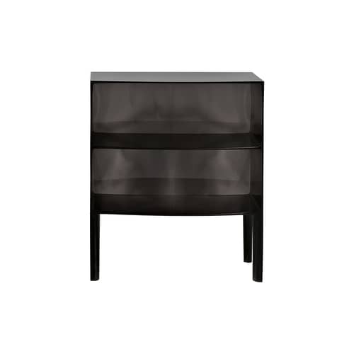 Comò Ghost Buster materiale plastico grigio / L 68 x H 80 cm - Philippe Starck 2010 - Kartell - Fumé - PMMA