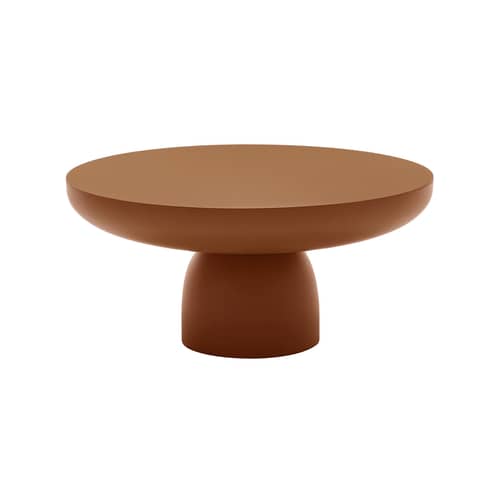 Couchtisch Olo Colours - Bois laqué holz orange / Ø 70 x H 33 cm - Mogg - Kupferbraun - Lackiertes Massivholz