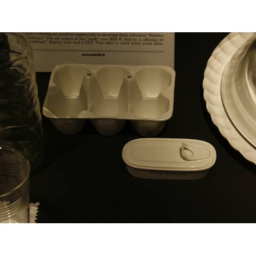 Estetico quotidiano Dish ceramic white / with compartments - 15 x 10 cm - Seletti - White - China