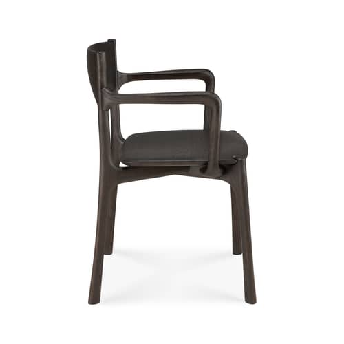 Fauteuil de repas PI bois marron - Ethnicraft - Teck brun foncé - Teck massif