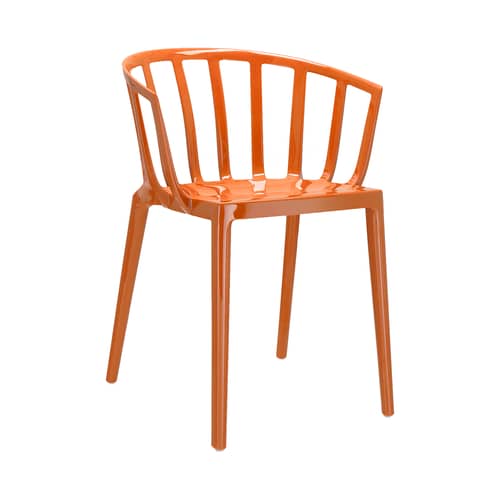 Fauteuil empilable Venice plastique orange - Kartell - Orange rouille brillant - Technopolymère thermoplastique recyclé