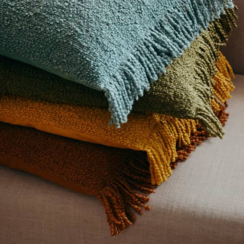 Kissenüberzug Fria textil gelb / 60 x 40 cm - BROSTE COPENHAGEN - Goldgelb - Baumwolle, Polyesterfaser