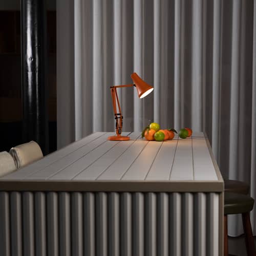 Lampada da tavolo 90 Mini Mini LED metallo arancione /Edizione per il 90° anniversario - Anglepoise - Arancione - Alluminio