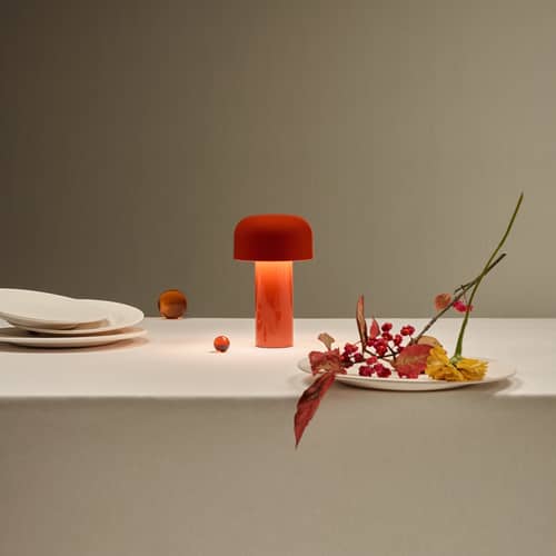 Lampe extérieur sans fil rechargeable Bellhop LED rouge - Flos - Rouge brique - Polycarbonate