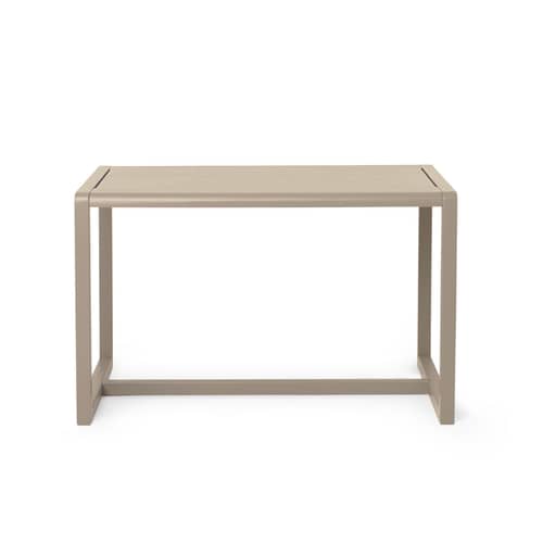 Little Architect Children table wood beige / 4 seats - 76 x 55 cm - Ferm Living - Cashmere beige - Ash plywood, Ashwood