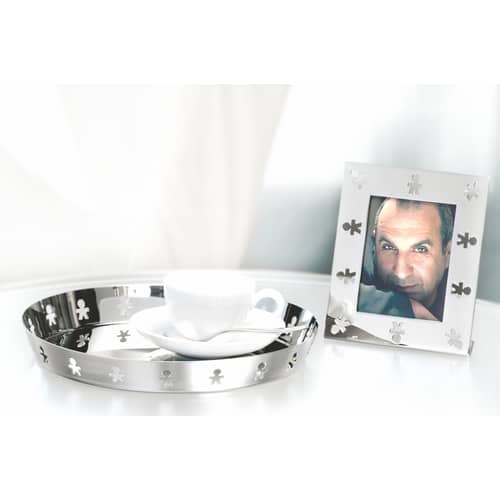 Piano/vassoio Mini Girotondo metallo Ø 21 cm - Alessi - Acciaio brillante - Acciaio inossidabile