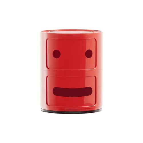 Portaoggetti Componibili Smile N°2 materiale plastico rosso / 2 cassetti - H 40 cm - Kartell - n° 2 / Rosso - ABS