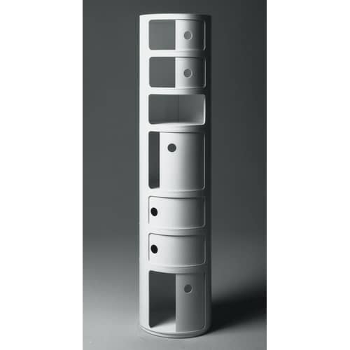 Rangement Componibili blanc / 2 tiroirs - H 40 cm - Anna Castelli Ferrieri, 1968 - Kartell - Blanc brillant - ABS