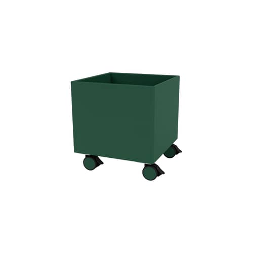 Rollkasten Colour Box I holz grün / 35,4 x 35,4 x H 37,8 cm - MONTANA - Pine 136 - lackierte Holzfaserplatte