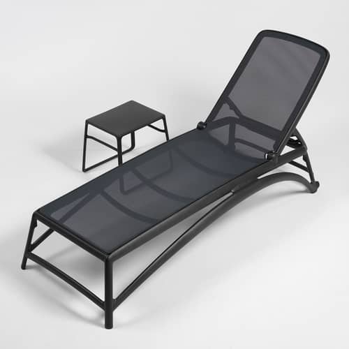 Table d\'appoint Pop noir / 44 x 39,5 x H 38,5 cm - NARDI - Antracite - Résine de fibre de verre