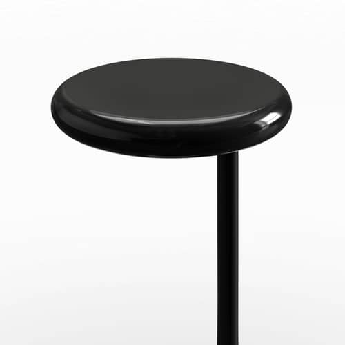 Table d\'appoint Spot métal noir / Ø 35 x H 55 cm - Tom Dixon - Noir brillant - Acier thermolaqué