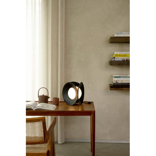 Tischleuchte Armen LED metall schwarz / Ø 31 x H 31 cm - Metall & Glas - DCW éditions - Schwarz - Aluminium, Glas