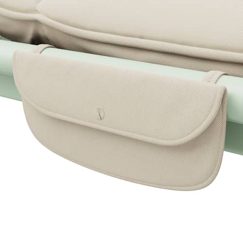 Transat inclinable Sunbun / Matelas inclus - Fatboy - Structure verte / Coussin Sahara - Aluminium thermolaqué, Mousse, Tissu oléfine, Toile