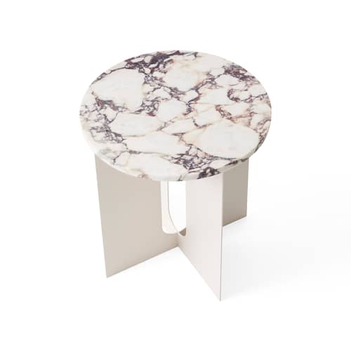 Accessoire / Plateau pour table d\'appoint Androgyne Ø 40 cm - Audo Copenhagen - Plateau / Marbre Calacatta - Marbre Calacatta
