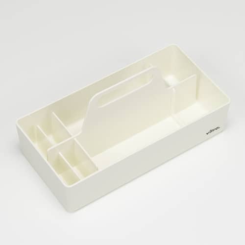 Bac de rangement Toolbox RE / Recyclé - Compartimenté / 32 x 16 cm - Vitra - Blanc - ABS recyclé