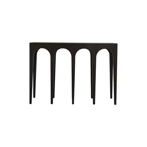 Console Bow Big bois noir / L 114 x P 40 x H 80 cm - 101 COPENHAGEN - Café noir - Chêne massif certifié FSC