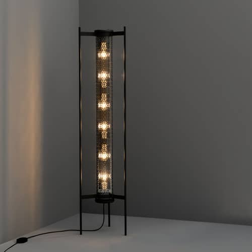 Monceau Floor lamp metal black / H 154.5 cm - SAMMODE STUDIO - Coal - Aluminium, Painted steel, Polycarbonate
