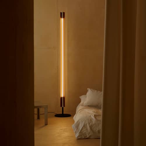 Seki-Han Floor lamp natural wood / Reissued 1963 - H 168 cm - Flos - Natural Ashwood - Ashwood, Iron