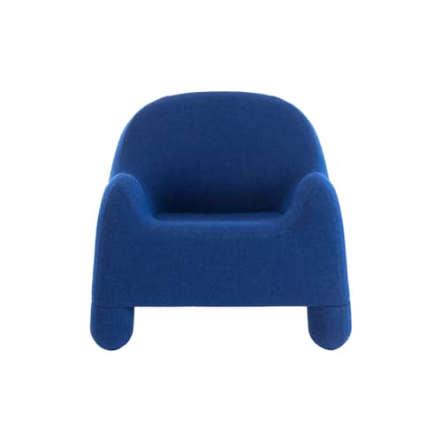 Gepolsterter Sessel Gomma textil blau / Von Schritten, D\'Urbino, Lomazzi, 1970 - Zanotta - Blau - Holz, massive Buche, Polyurethan-Schaum, Spanngurt, elastisch