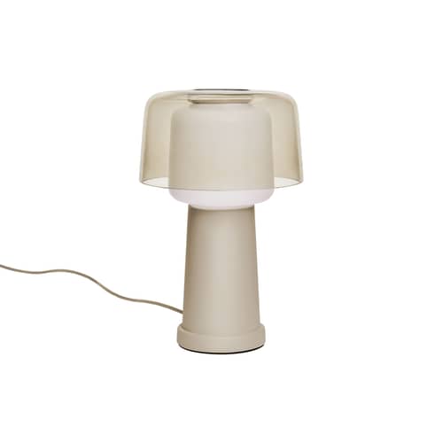 Lampe de table Revolve verre beige - Fatboy - Argile - Aluminium, Verre soufflé bouche