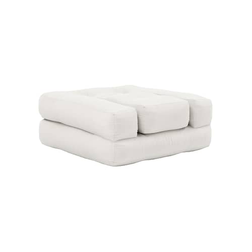 Fauteuil convertible enfant Mini Cube / Lit d\'appoint - KARUP DESIGN - Naturel 701 - Coton, Fibres mélangées, Mousse