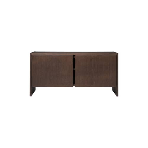 Meuble à chaussures Parcel Low bois marron / L 100 x H 50 x P 30 cm - Ferm Living - Chêne teinté foncé - Placage de chêne