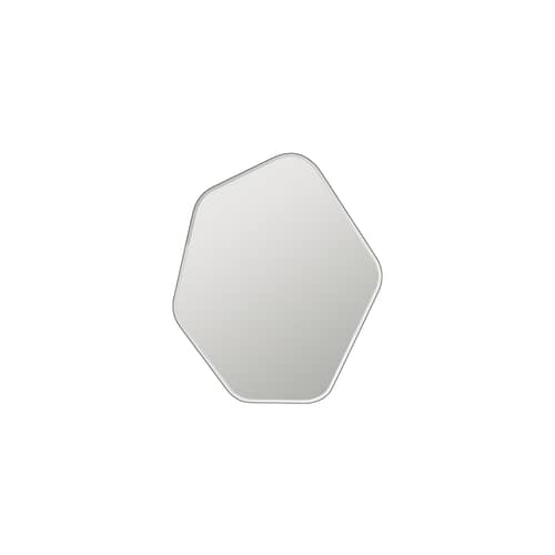 Miroir mural Ruby verre argent / L 50 x H 60 cm - BROSTE COPENHAGEN - H 60 cm / Tranche noire - MDF laqué, Verre