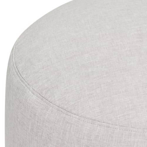 Pouf d\'extérieur Point Large Outdoor / Ø 70 x H 40 cm - Fatboy - Beige Mist - Polystyrène expansé, Tissu oléfine