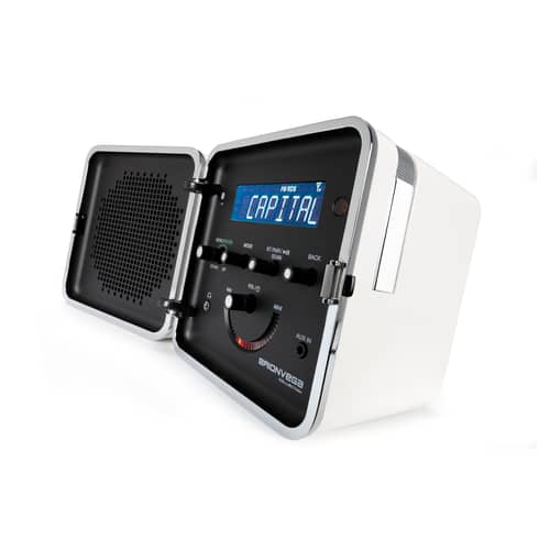 Radio portable Radio.Cubo 50 / Enceinte Bluetooth - 1964 - Brionvega - Blanc Neige - ABS