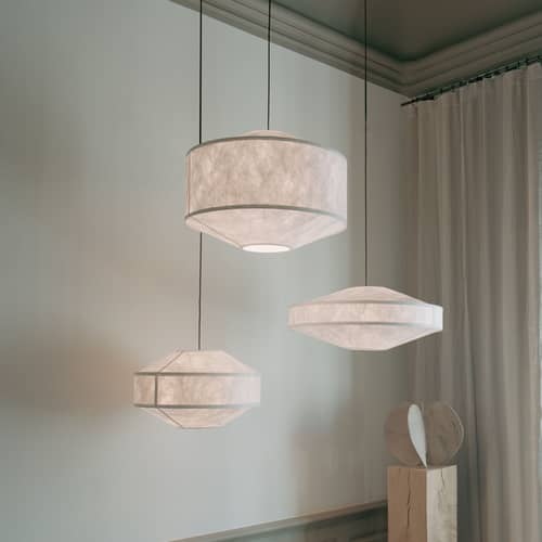 Suspension Kite / Ø 65 cm - Tyvek - NEW WORKS - Blanc - Acier, Tyvek
