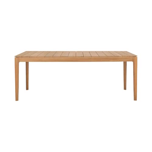Table rectangulaire Bok OUTDOOR bois naturel / 200 x 100 cm - 8 personnes - Ethnicraft - 200 x 100 cm - Teck massif