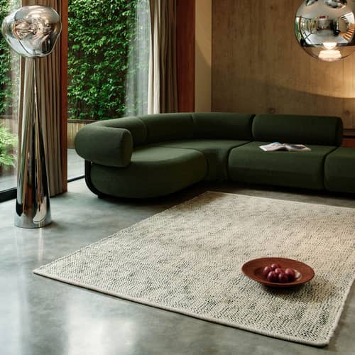 Tappeto Tweed tessuto verde / 170 x 240 cm - Tom Dixon - 170 x 240 cm - Lana di Nuova Zelanda
