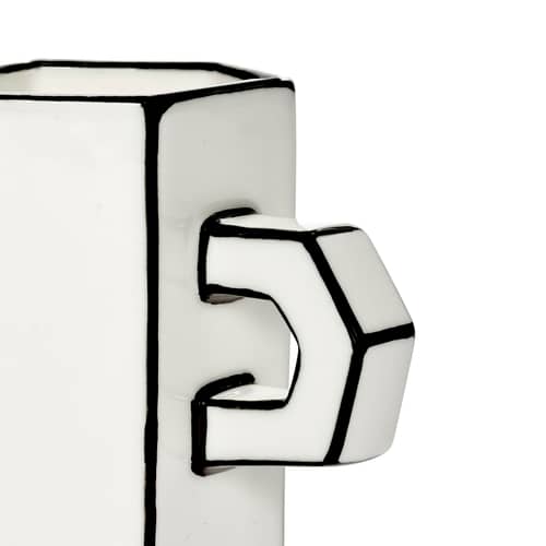 Tazzina da caffè Carte Blanche ceramica bianco / Tazza Espresso doppia - Serax - Bianco e Nero - Porcellana