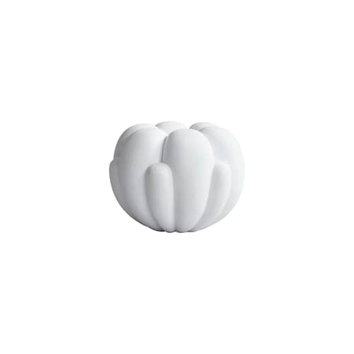 Vase Bloom Petit keramik weiß / Ø 22,5 x H 18 cm - 101 COPENHAGEN - Weiß - Faserbeton, Keramik