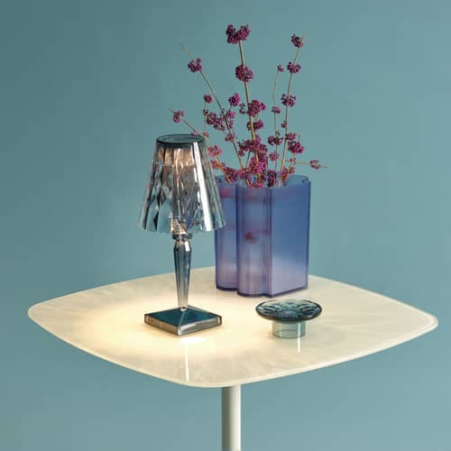 Vase Okra / H 24 cm - Recyclé / Patricia Urquiola, 2023 - Kartell - Violet - PMMA recyclé