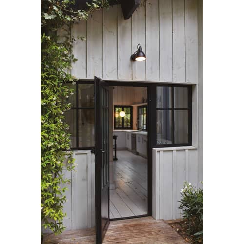 304 Classic Outdoor Seaside Outdoor wall light metal black / Adjustable - Ø 14 cm - DCW éditions - Black - Stainless steel