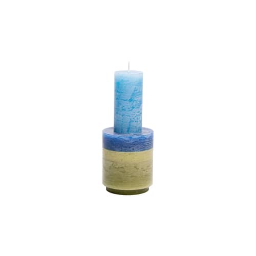 Candela Candl Stack 02 cera verde (Designit Museum Gent edition) / 3 Moduli sovrapponibili - Combustione 50 ore - STAN EDITIONS - Verde - Paraffina