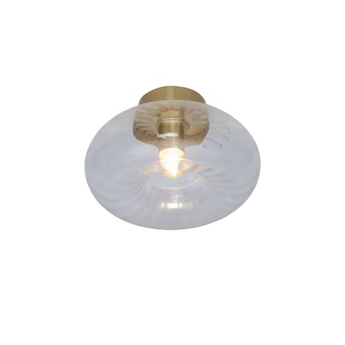Brussels Ceiling light glass transparent / Ø 28 x H 28 cm - Glass - It\'s about Romi - Transparent / Gold - Glass, Metal
