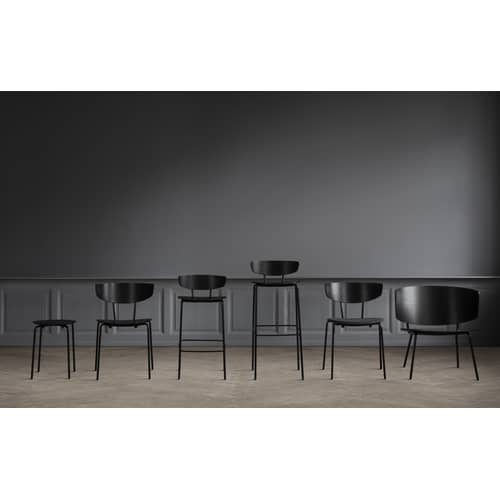 Chaise empilable Herman bois naturel - Ferm Living - Chêne naturel - Acier laqué époxy, Contreplaqué de chêne