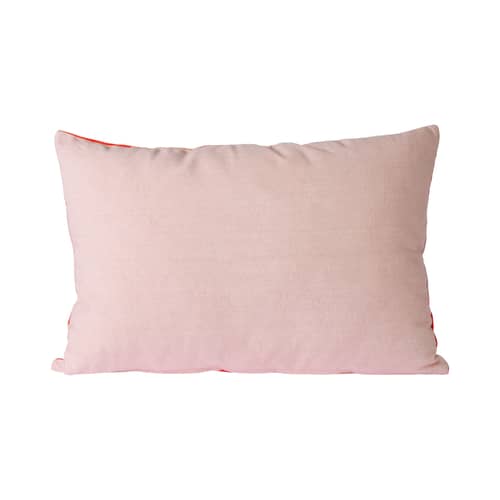 Cuscino Striped velvet tessuto rosso / 40 x 60 cm - HK LIVING - Rosso, Rosa - Cotone, Poliestere, Velluto