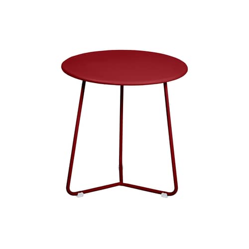 Cocotte End table metal red / Ø 34 x H 36 cm - Fermob - Pepper - Painted steel
