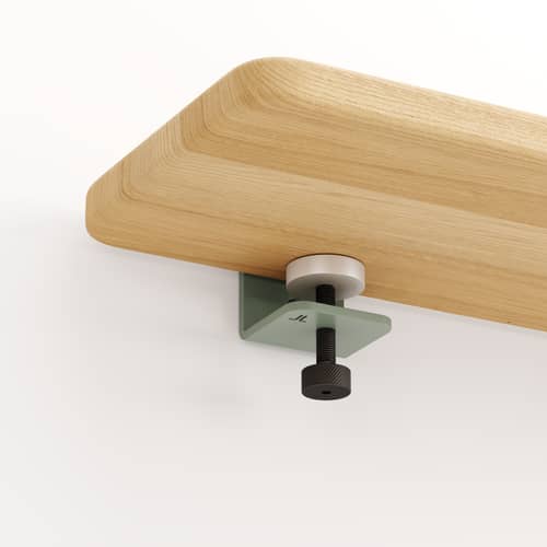 Fixation murale Bracket métal gris / Avec étau - Pour créer étagère - TIPTOE - Gris Eucalyptus - Acier thermolaqué
