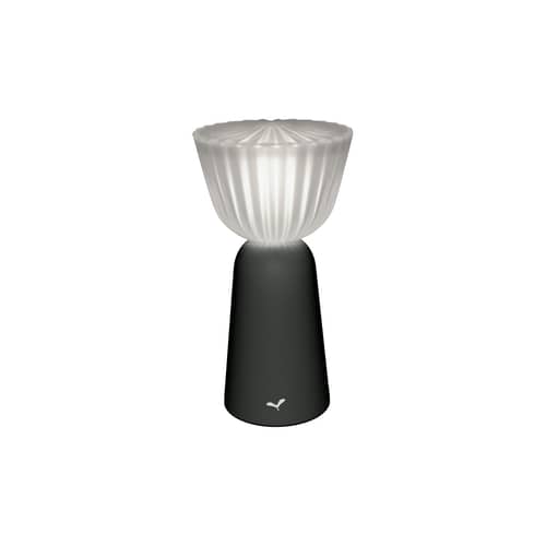 Lampada da esterno ricaricabile senza fili Swiing LED metallo nero / H 20 cm - Fermob - Carbonio - ABS riciclato, Alluminio, policarbonato