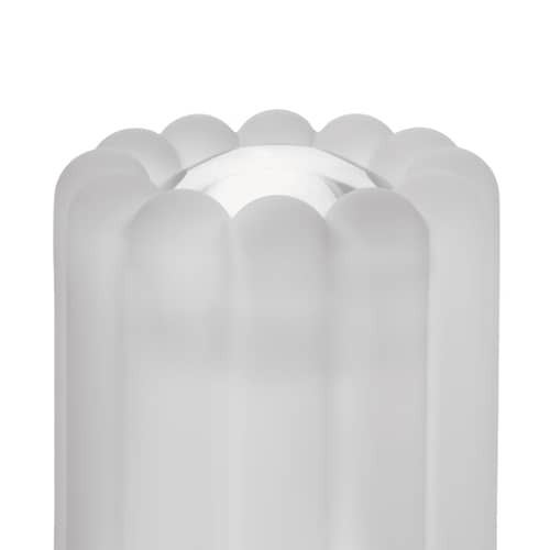 Lampe de table Press LED / H 23,5 cm - Tom Dixon - Givré - Acier, Verre pressé
