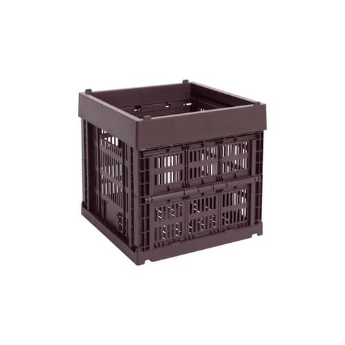 Panier Colour Crate Cube plastique rouge / 29,5 x 29,5 x H 29 cm - Recyclé / Seconde vie - Hay - Bordeaux - Polypropylène recyclé